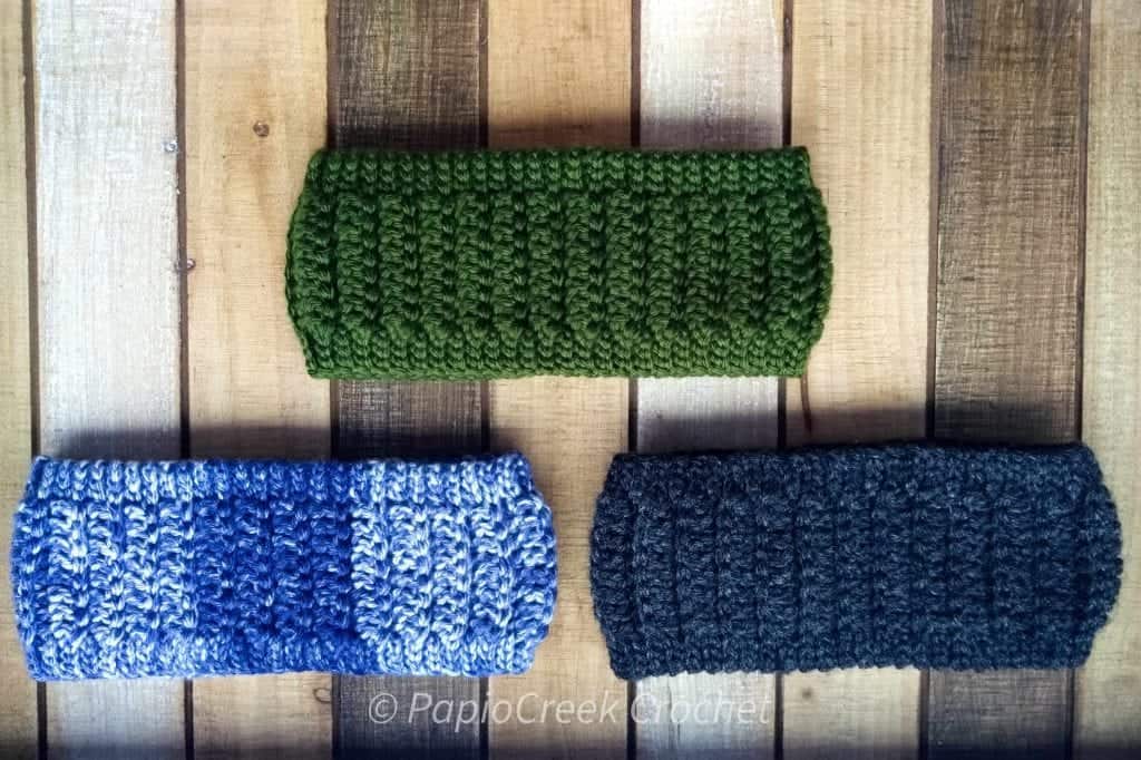 Hickory Hill Ear Warmers quick crochet pattern